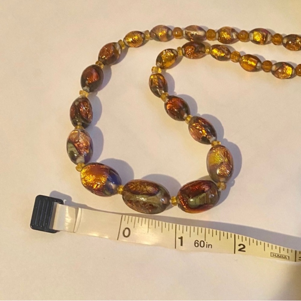 Antique Murano Glass Beads Necklace View 3